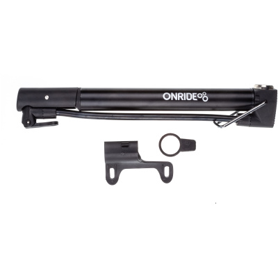 фото - Насос компактный ONRIDE CL Puff алюминий, с манометром, макс. давление 120 psi, головка под FV/AV
