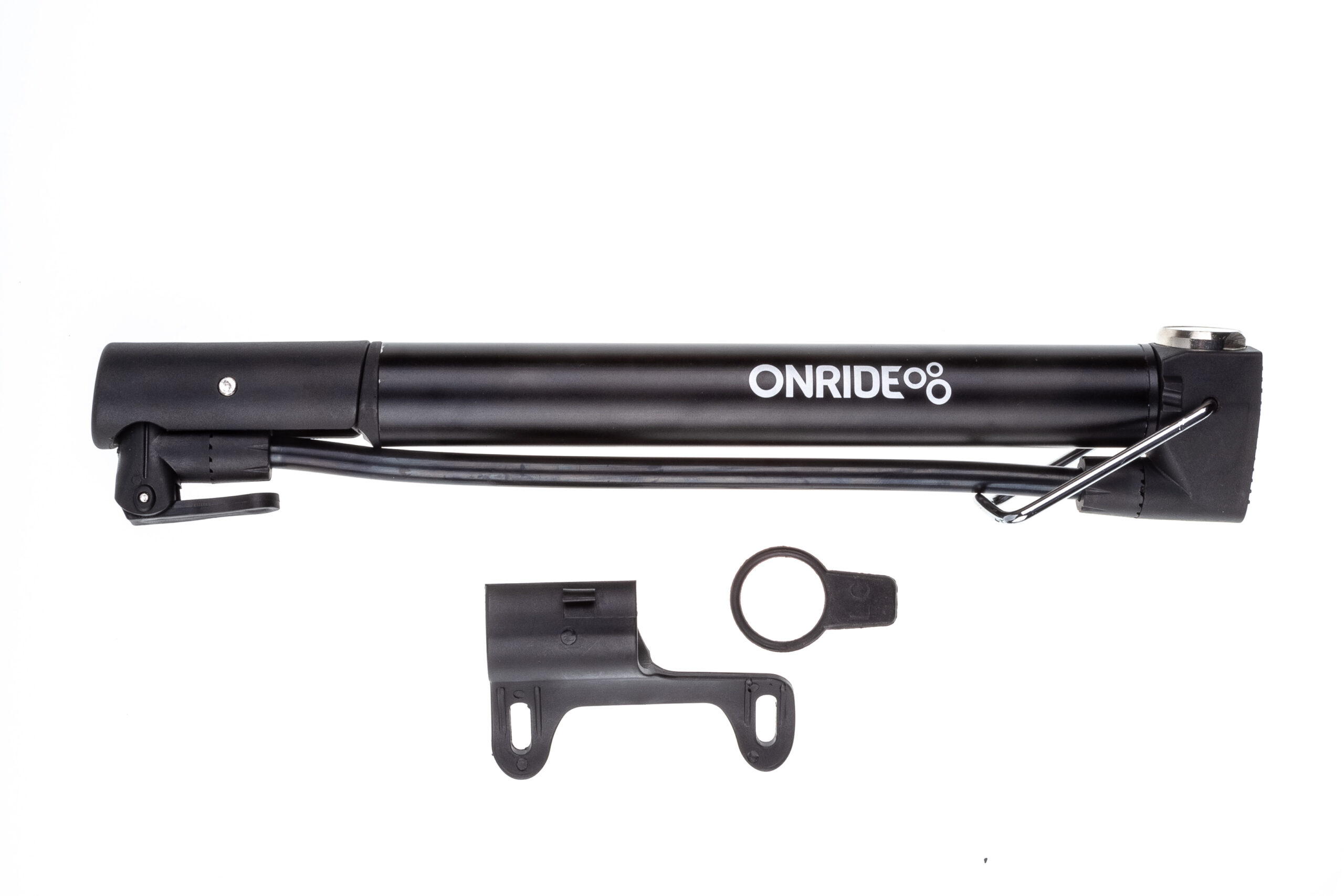 Насос компактний ONRIDE CL Puff алюмінієвий, з манометром, макс. тиск 120 psi, головка під FV/AV