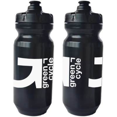 фото - Фляга 0,6 Green Cycle GBT-516 зі збільшеним клапаном, чорна з білим