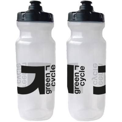 фото - Фляга 0,75 Green Cycle GBT-517 із збільшеним клапаном, прозора із чорним