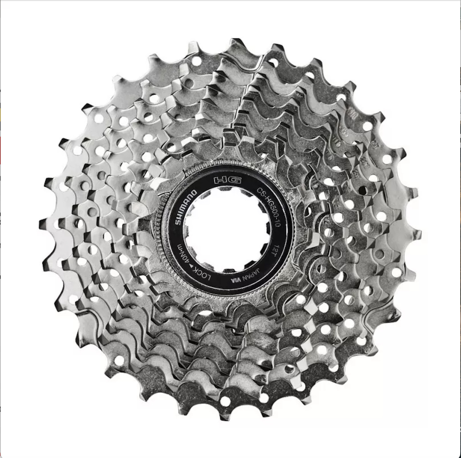 Фото Касета 10 SHIMANO Tiagra CS-HG500-10 12-28T сріблястий SHIMANO Tiagra CS-HG500-10 12-28T