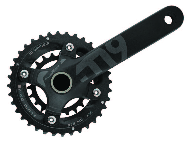 Фото Шатуны Sunrace M966 под Hollowtech (ось 24мм), на 9 шв., 36-22T, 175мм, с кареткой BBM97