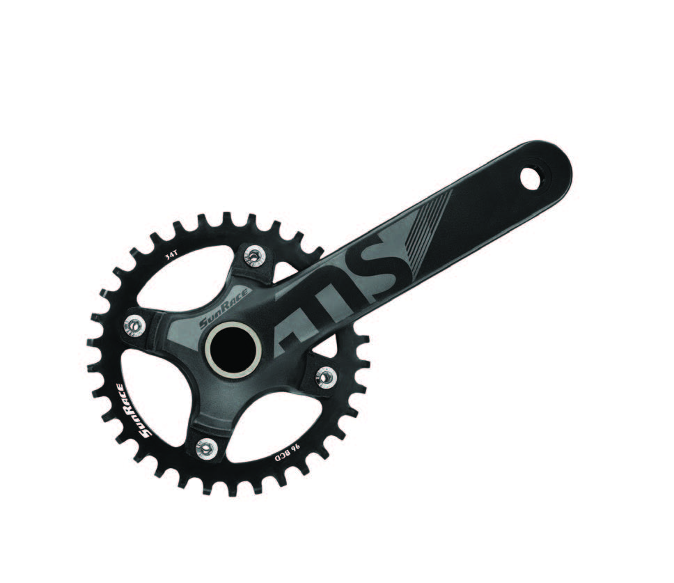 Фото Шатуны SunRace FCMS0V Hollowtech (ось 24мм), 175 мм, 34T, 96BCD, на 11/10/9шв., черный
