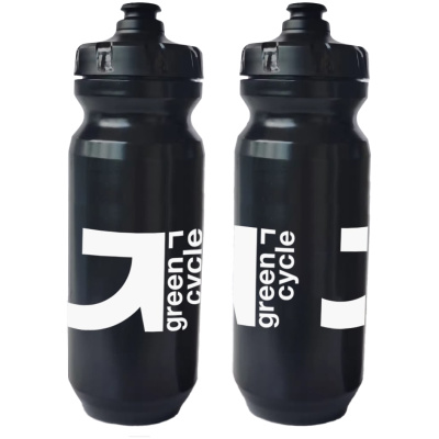 фото - Фляга 0,75 Green Cycle GBT-517 зі збільшеним клапаном, чорна з білим