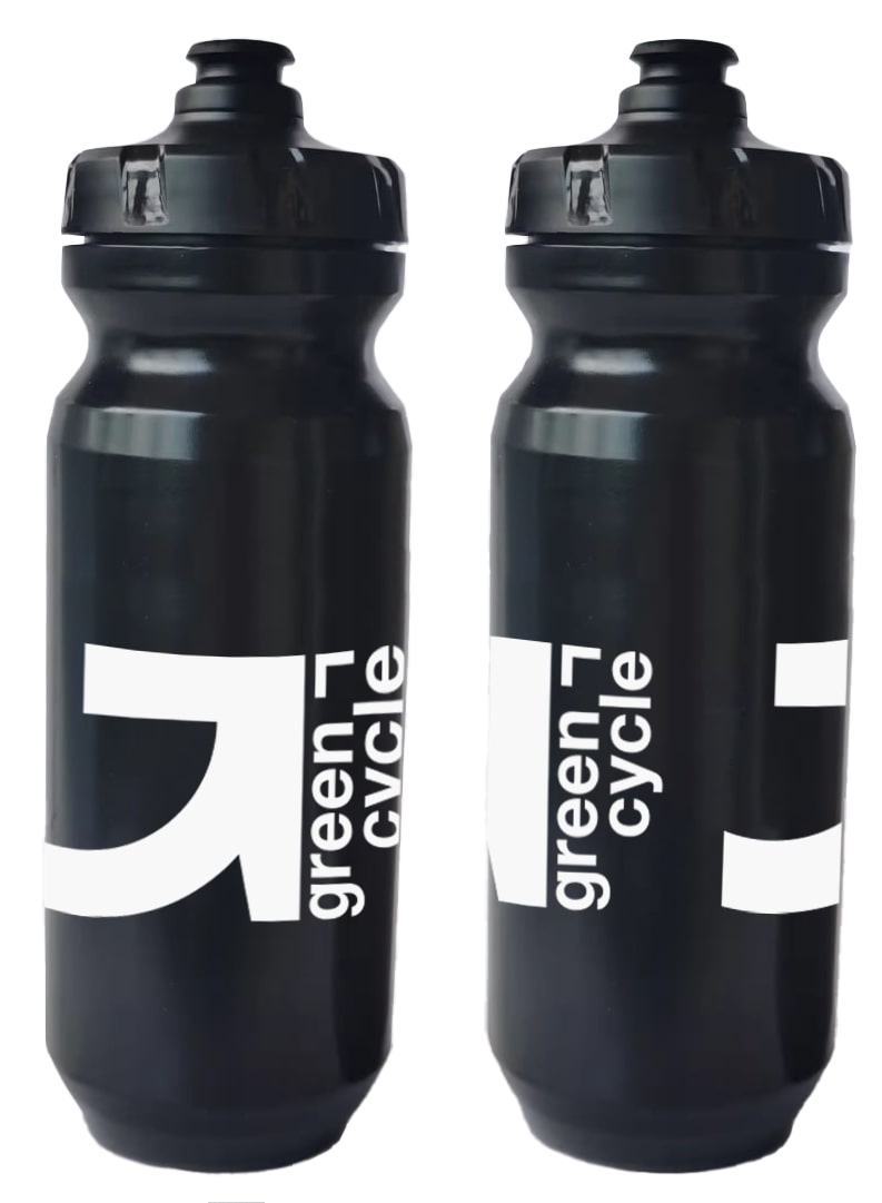Фляга 0,75 Green Cycle GBT-517 с увеличенным клапаном, черная с белым