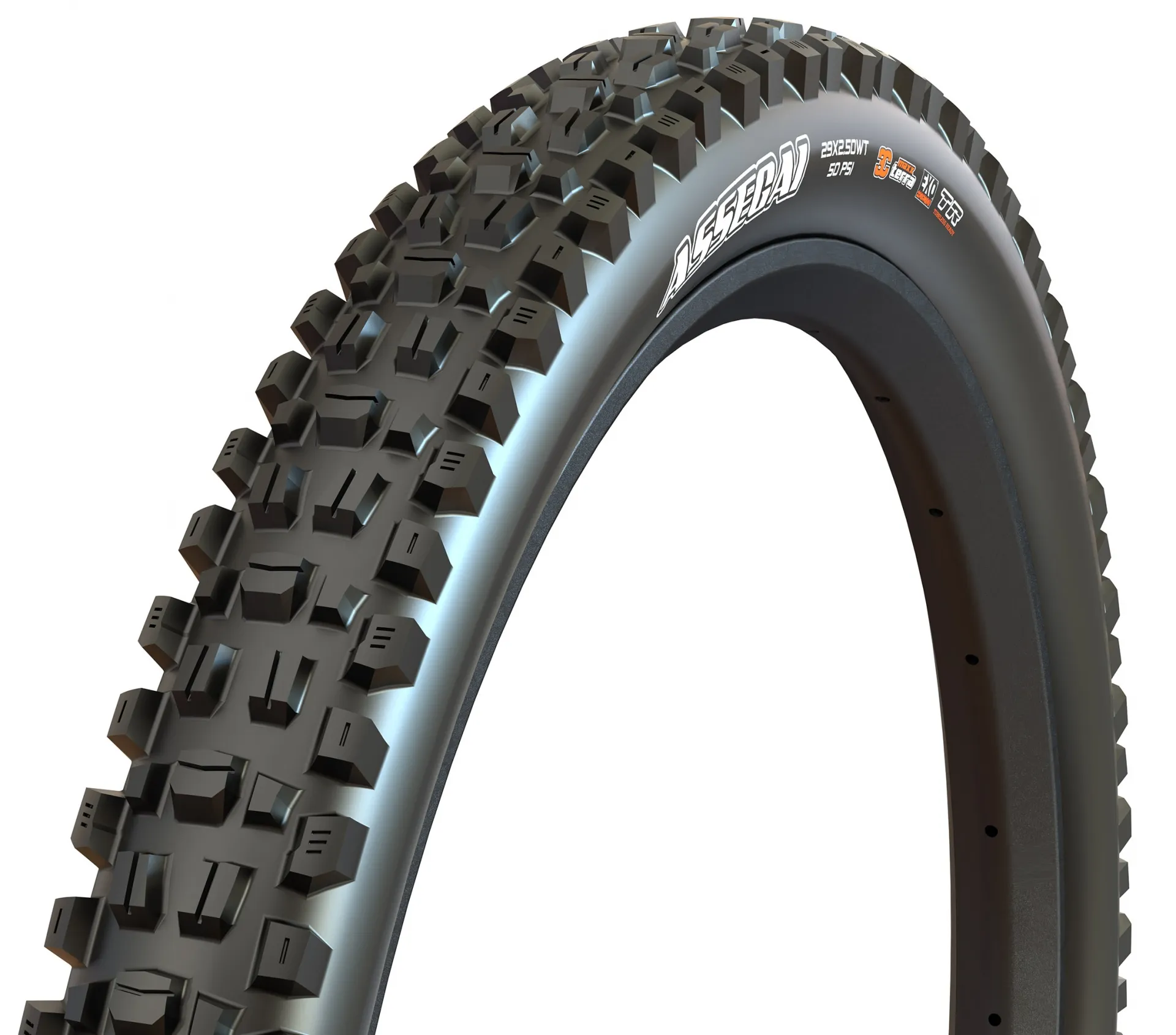 Фото Покришка MAXXIS ASSEGAI 27.5X2.50WT TPI-60X2 Foldable 3CG/DH/TR