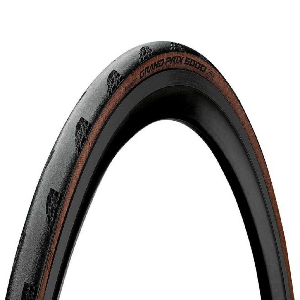 Фото Покрышка Continental Grand Prix 5000 28" | 700 x 28C черная/коричневая foldable skin