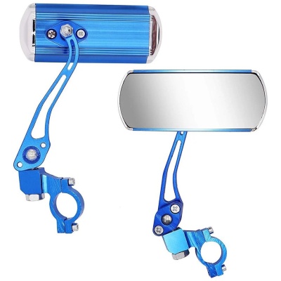 фото - Зеркала велосипедные JZ-004, кол-т 2 шт., алюмин. синие (JZ-004-blue)