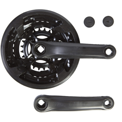 фото - Шатун ST L152мм 24-34-42Т під квадрат чорний HX HX-C-AM018 з Pl захистом (без захисту)