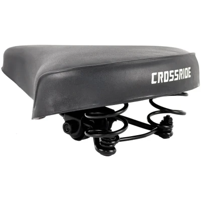 Сідло Crossride 802 на пружинах 240х205 мм, чорний (1605)
