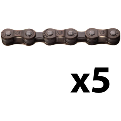 фото - Цепь ONRIDE P52 7/6 скоростей 116 звеньев Brown + замок, 5 шт.
