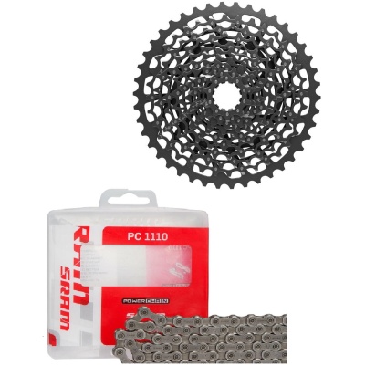 фото - Касета Sram PG1150 11sp 10-42 + ланцюг Sram PC1110 групсет (PIA520)
