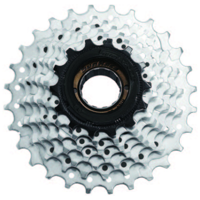 фото - Тріскачка SunRace MFM2A 7CS 1, 7 швидкостей, 13-28T, Zinc/Black