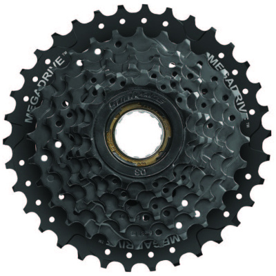 фото - Тріскачка SunRace MFM300 7DV E, 7 швидкостей, 14-34T, Black