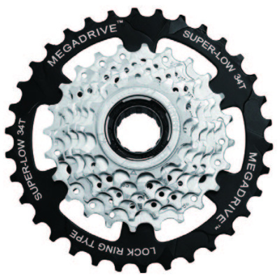 фото - Тріскачка SunRace MFM4S 7CV, 7 швидкостей, 13-34T, Zinc/Black