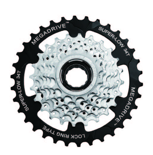 Тріскачка SunRace MFM4S 7CV, 7 швидкостей, 13-34T, Zinc/Black