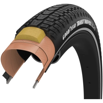 фото - Покрышка 700×45 (45-622) GoodYear Transit Tour Plus S5:Protection, Wire, Black + reflective strips, 60tpi
