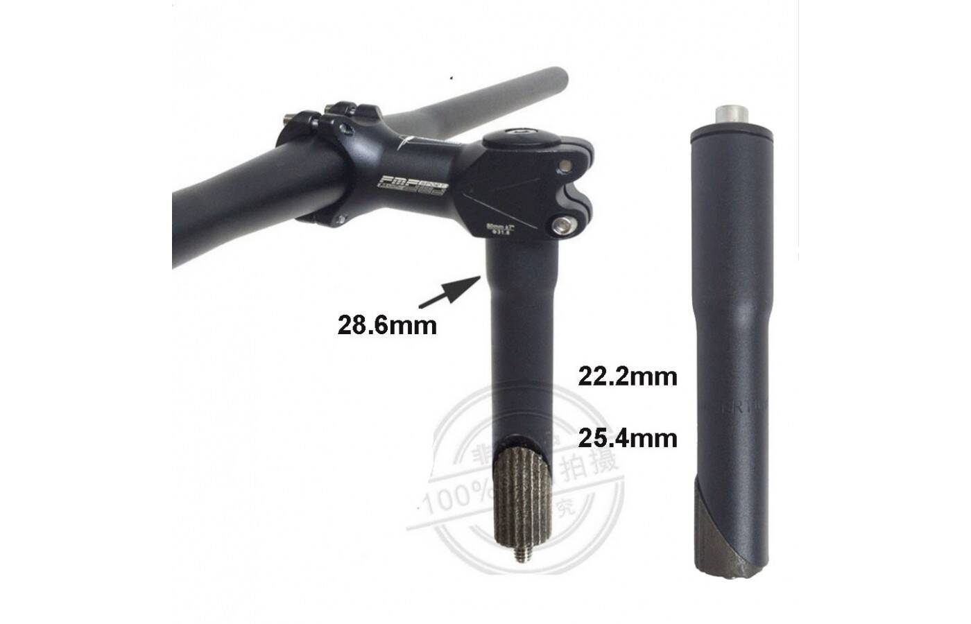 Адаптер Zoom для виносу керма з 1" до 1-1/8",