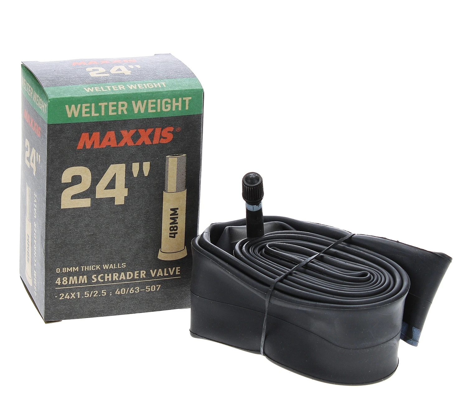 Фото Камера Maxxis WELTER WEIGHT 24X1.5/2.5 Schrader 48мм