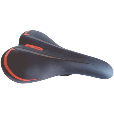 фото - Седло Veloman MTB черное с красным (1602-red)