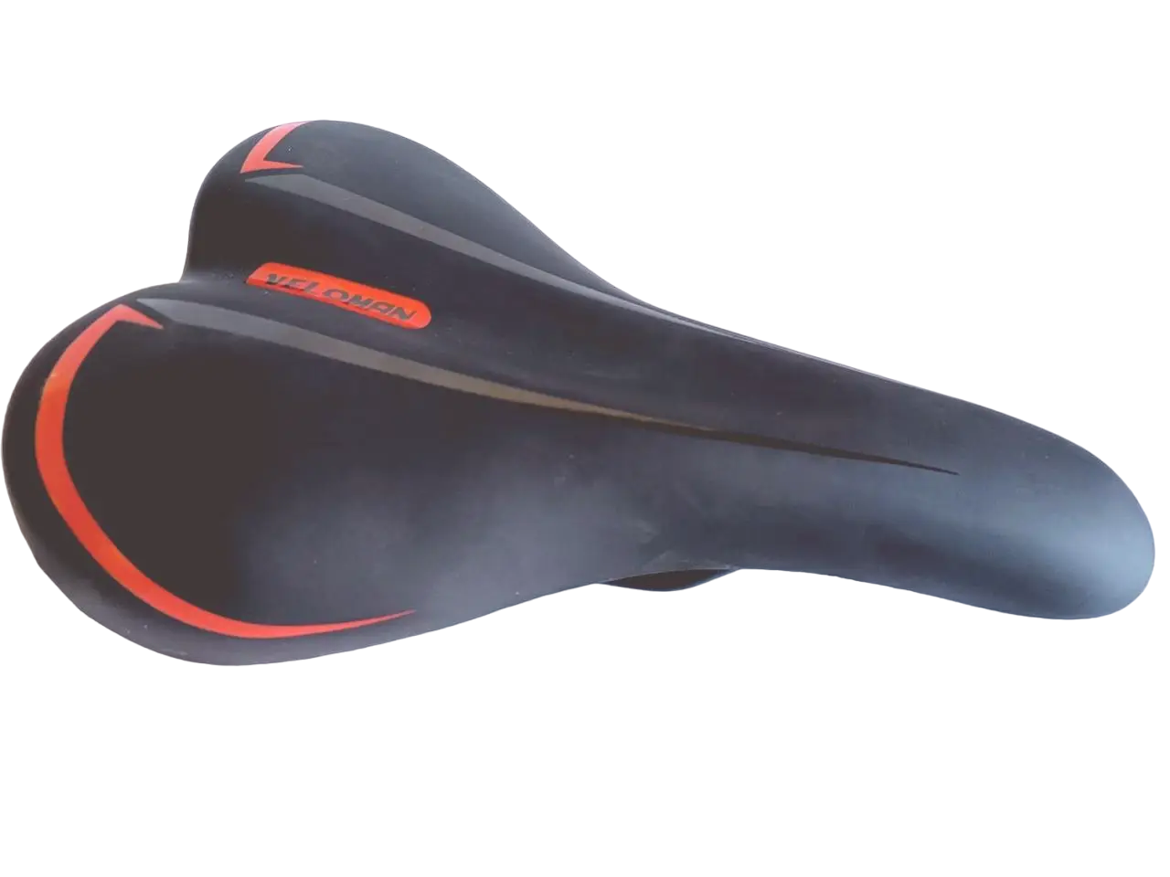 Фото Седло Veloman MTB черное с красным (1602-red)