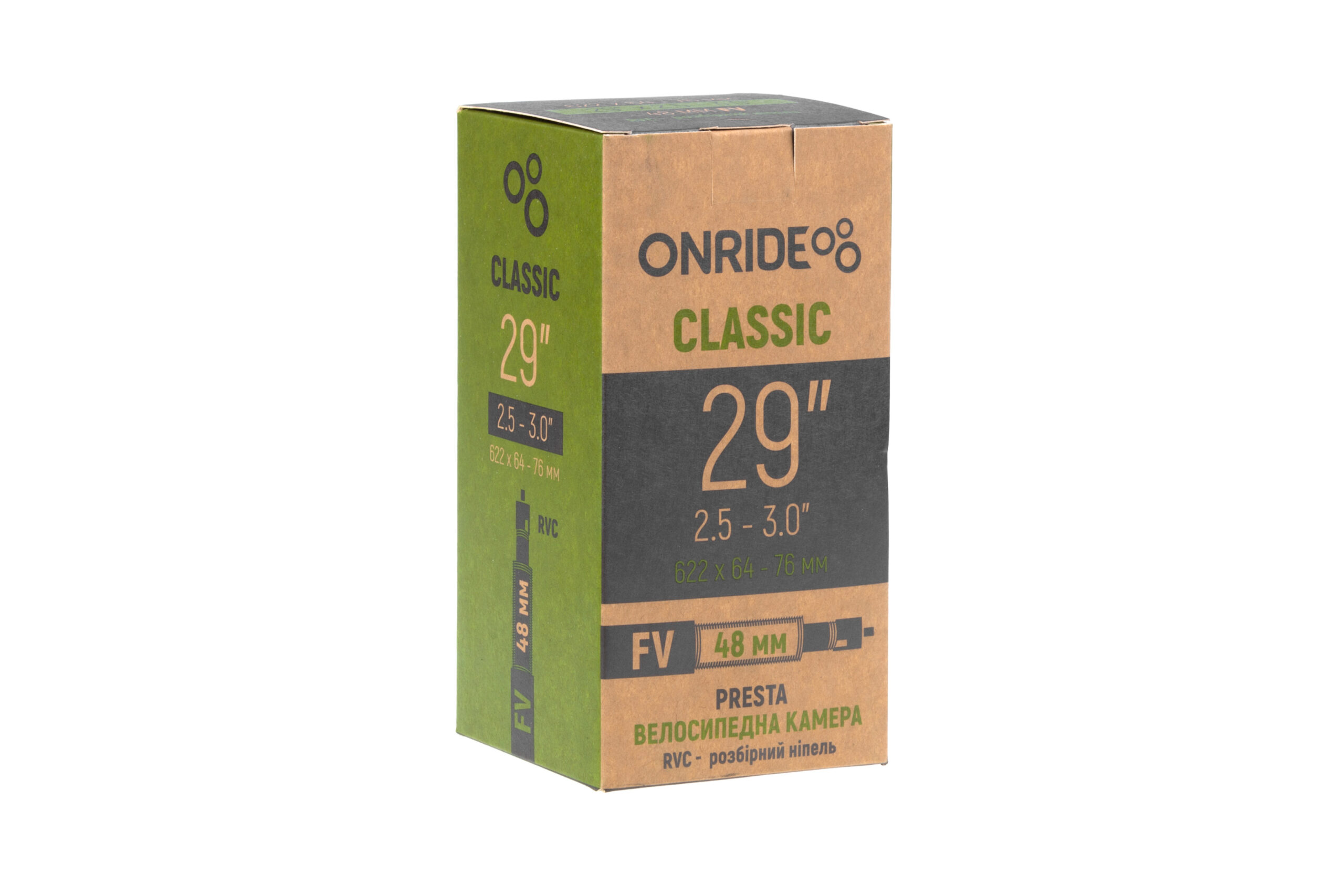 Фото Камера ONRIDE Classic 29"x2,5-3,0" (622×64-76) FV 48 RVC