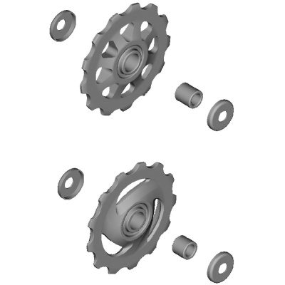 фото - Ролики заднього перемикача Shimano RD-TX35, чорний (PRC056)