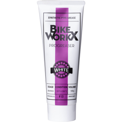 фото - Смазка густая BikeWorkX Progreaser White, с PTFE, 100 г