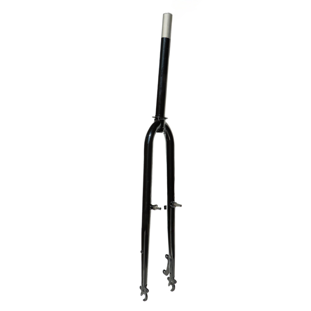 Вилка 26" жорстка disc/v-br ST 1-1/8" б/різьб. шток-290мм під ексцентрик чорний довжина ніг 500мм, шир 80мм