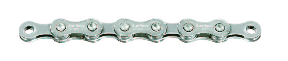 Фото Цепь SunRace CN12A S Silver 12 скоростей, 126 звеньев, с замком