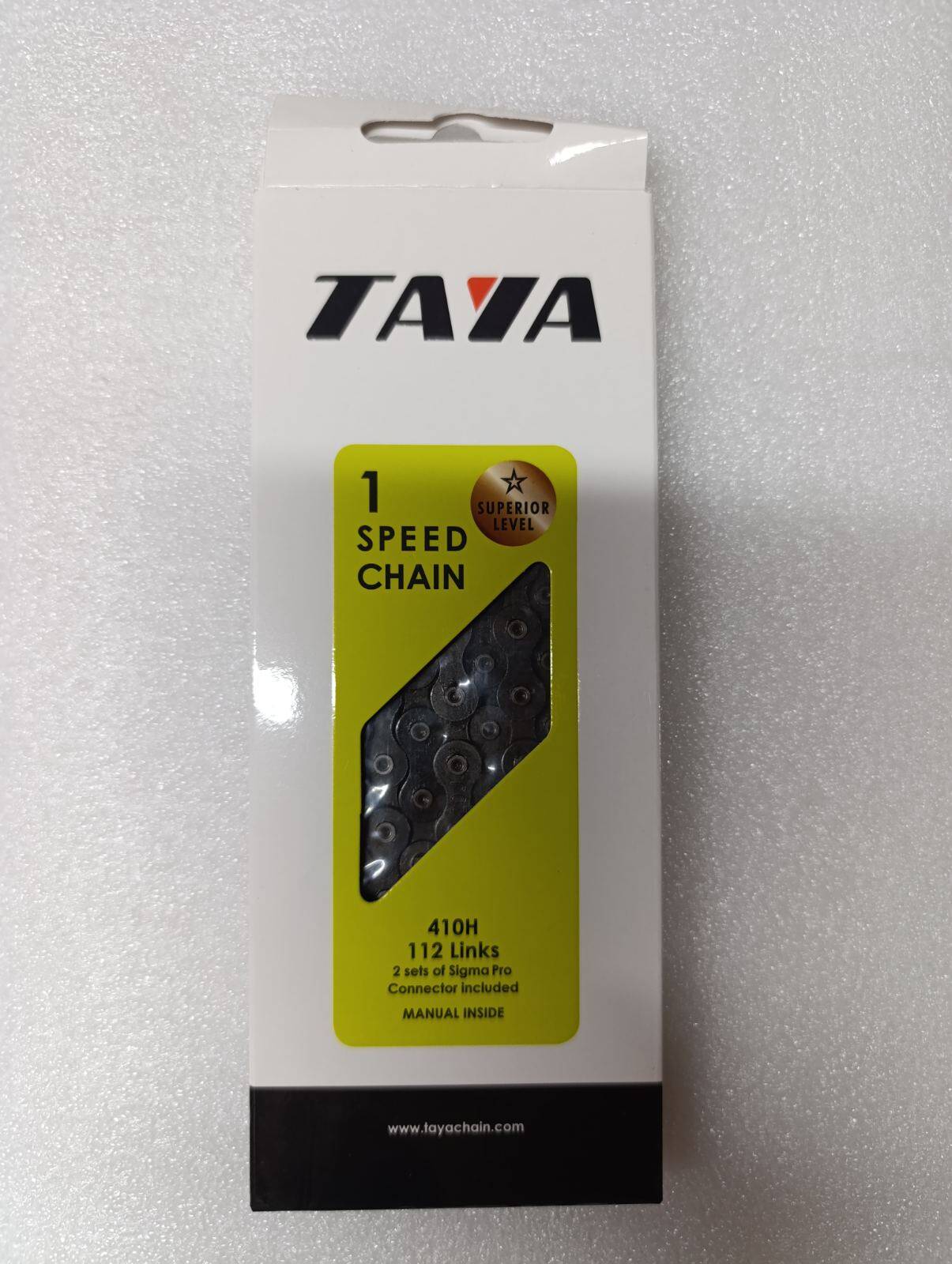 Ланцюг Taya 410H 1 шв 1/2"X1/8", 112L, чорний (LAN-113)