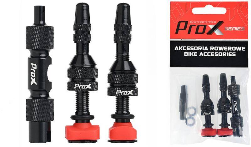Ниппели ProX Presta 2шт 40мм с ключом, для бескамерки (C-PZ-0427)