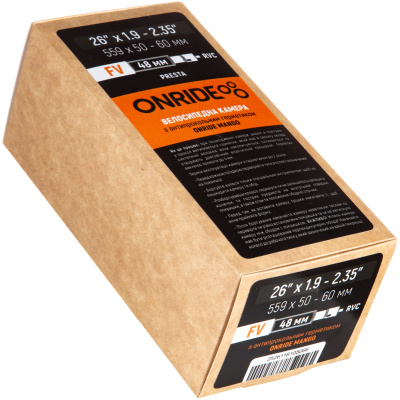фото - Камера ONRIDE с герметиком ONRIDE Mango 26×1.9-2.35" (559×50-60) FV 48 RVC