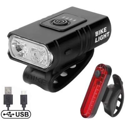 фото - Комплект фонарей Baisk QD-C1 USB черный (QD-C1)