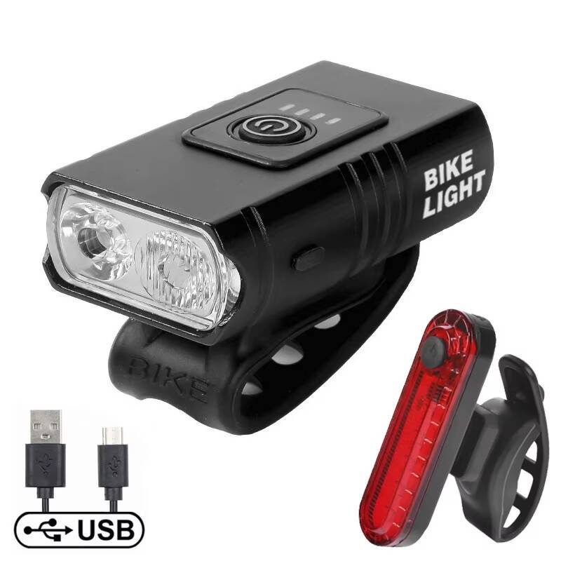 Комплект фонарей Baisk QD-C1 USB черный (QD-C1)