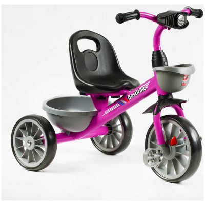 фото - Велосипед 3-х колесный BS-44101 Best Trike фара с музыкой и светом, 2 корзины