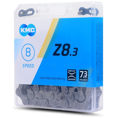 фото - Ланцюг KMC Z8.3, 7-8 швидкостей, 114 ланок, Silver/Grey + замок
