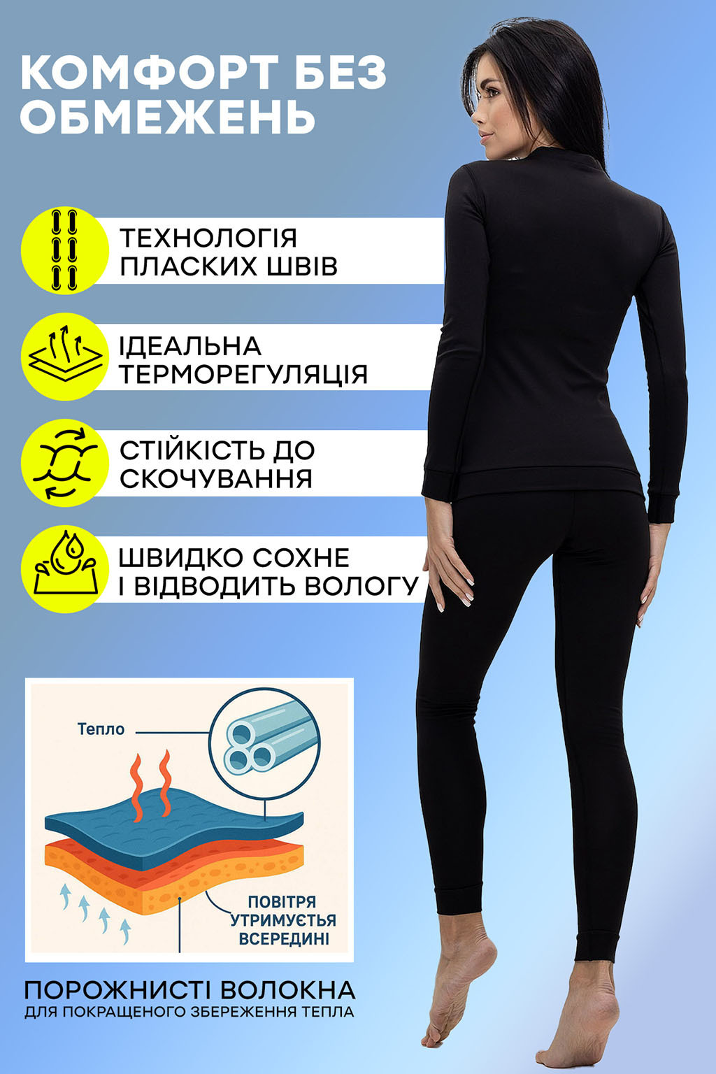 фото - Женский термокомплект из термофибры