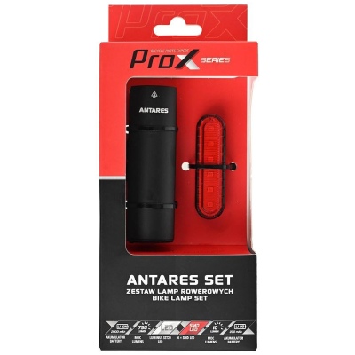 Комплект ліхтарів ProX Antares SET 750LM + 10LM, 2000mAh Garmin USB-c чорний (A-O-B-P-0544)