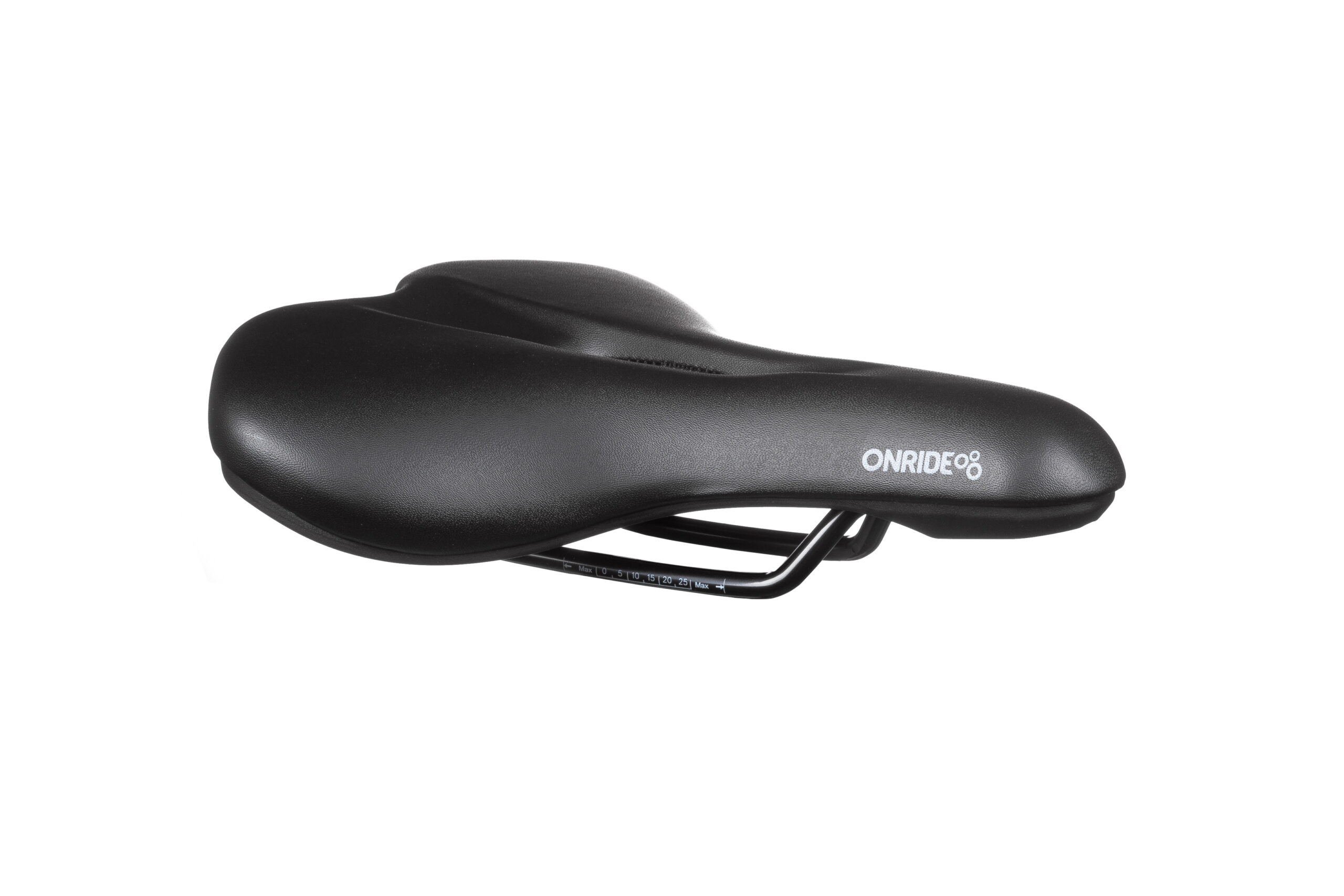 Седло ONRIDE Plucky, стальные рамки, 250х195 мм, с отверстием, черный