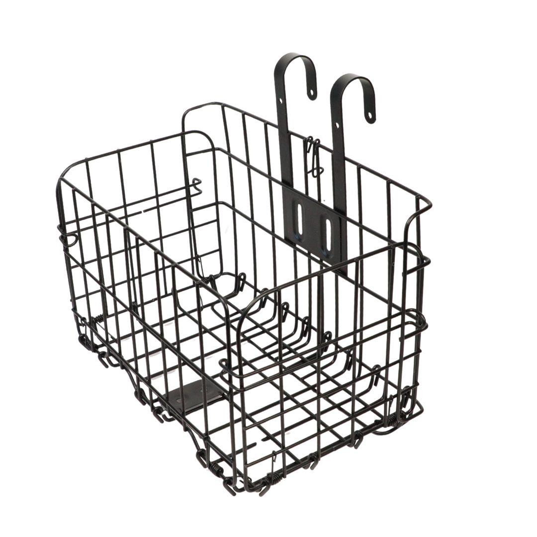 Кошик ST на кермо 24–28" 335×230×230 мм без стійки та кронштейна ZDCK-002B чорний, складаний