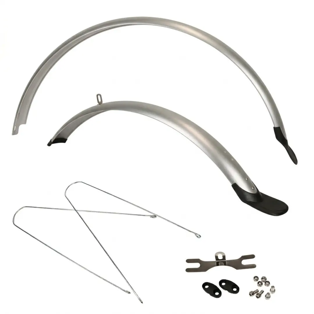 Крила 28" Pl PVC28 сріблясті зі стійкою 400 мм