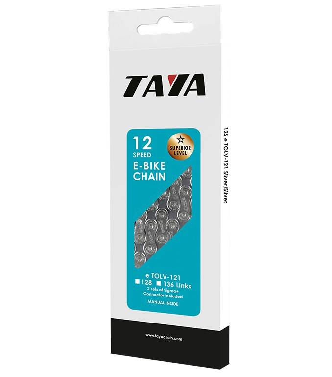 Ланцюг Taya eTOLV-121, 12 ланок, 1/2" × 5/64", 136L, сріблястий (LAN-155)