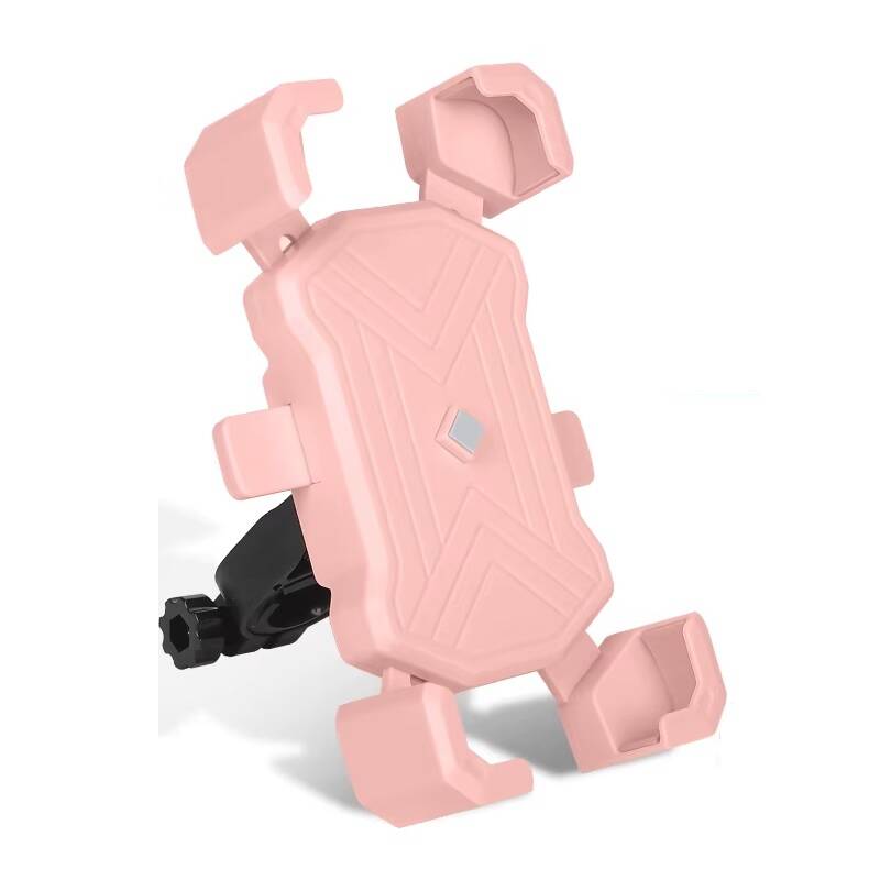 Велодержатель смартфона BauTech HW130 для телефона, авто фиксация, розовый (HW130)
