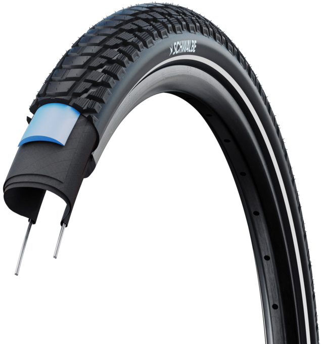 Покрышка 28x1.75 (47-622) Schwalbe MARATHON PLUS TOUR, SmartGuard, TwinSkin, B/B+RT HS619 ADDIX GREEN 67EPI 35B