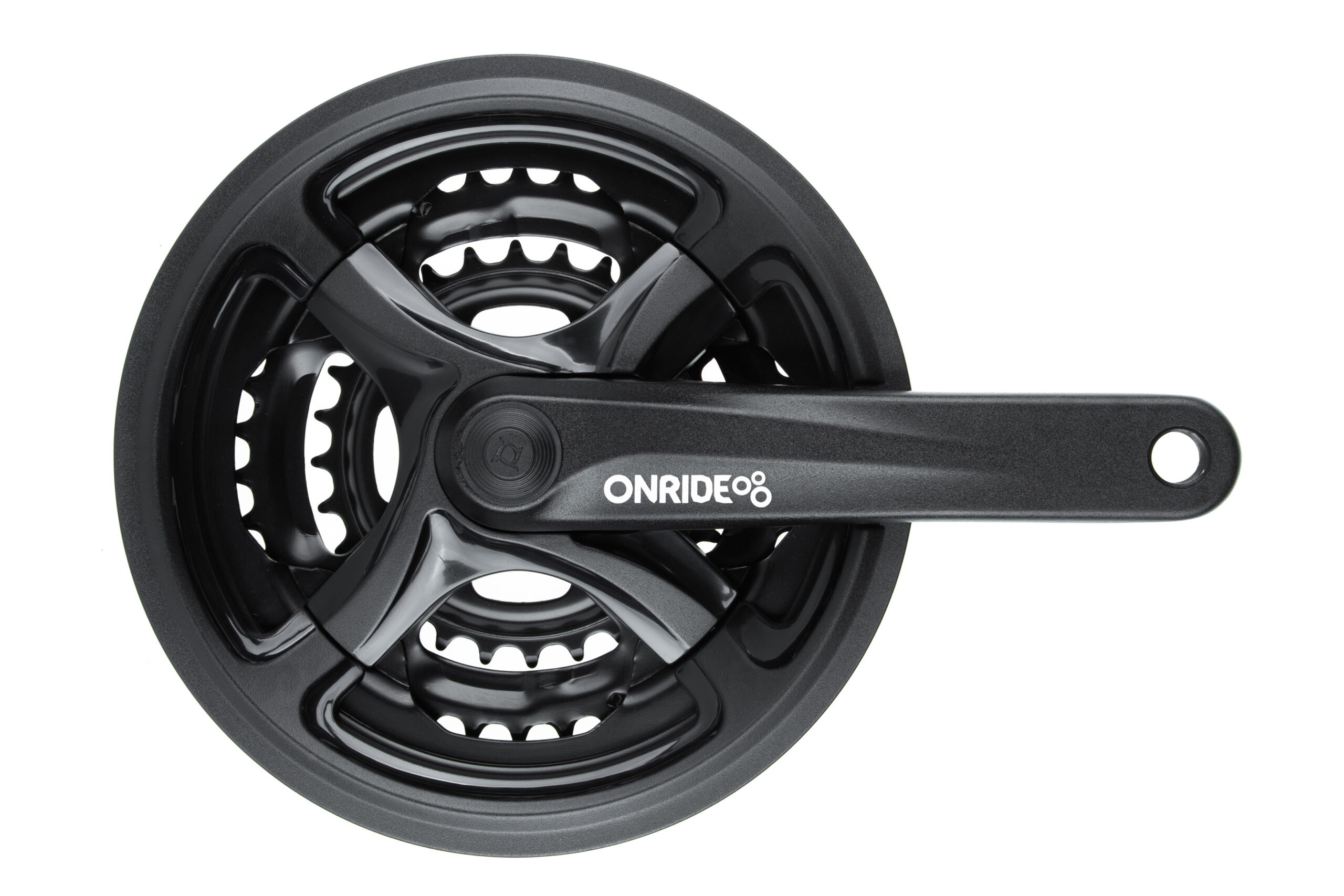Комплект шатунов ONRIDE Trio 840P, под квадрат, 175 мм, 48-38-28Т, на 8/7/6 шв., черный (конверт)