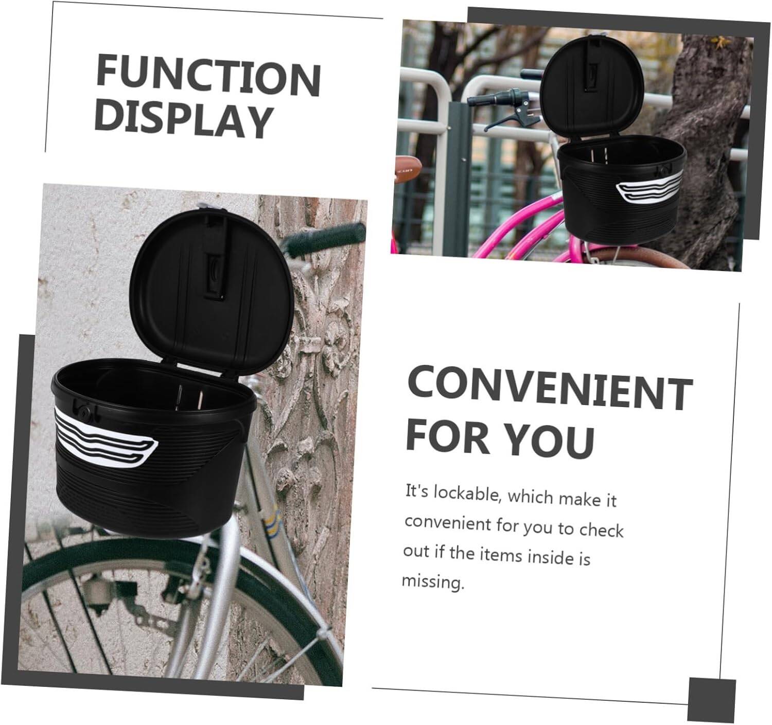 Контейнер для велосипеда Bike Box S 33x26x24 см, чорний з білим (D-016S)