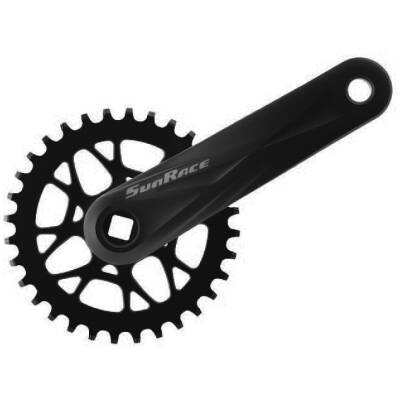 фото - Комплект шатунов SunRace FCM40W под квадрат, 170 мм, 36T, на 11/10/9 шв., черный