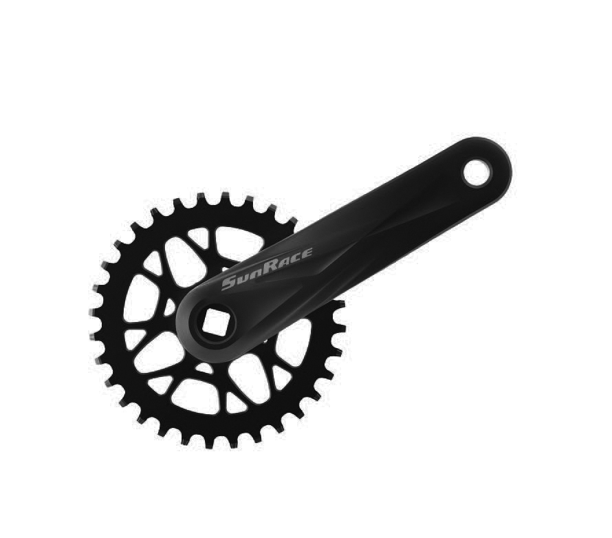 Комплект шатунів SunRace FCM40W під квадрат, 170 мм, 36T, на 11/10/9 шв, чорний