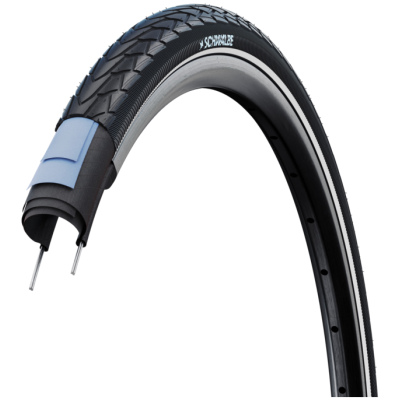 фото - Покрышка 28×1.50 700x38C (40-622) Schwalbe MARATHON RACER, RaceGuard, B/B-SK+RT HS429 ADDIX GREEN 67EPI